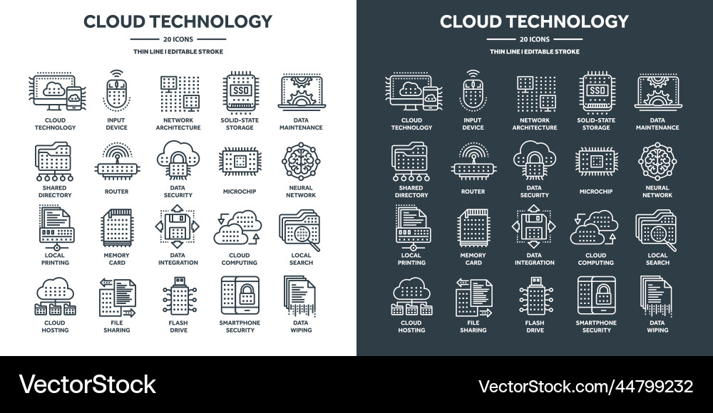 Datenbank für Cloud Computing und Internettechnologie Datenbank für Cloud Computing und Internettechnologie vektorbild
