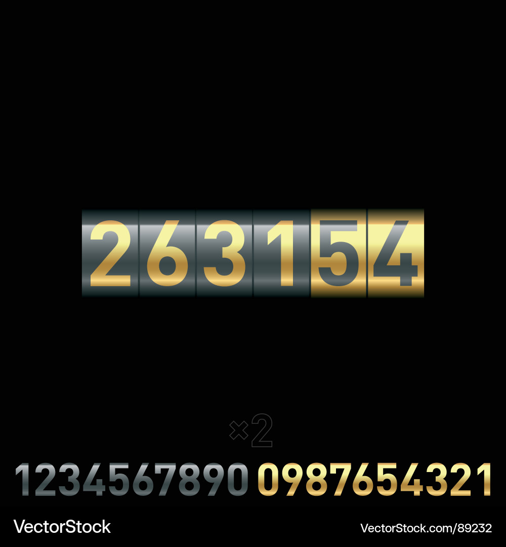 Digital Speedometer Display vector image