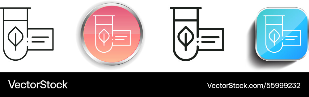 Leaf icon thin linear regular and button style Leaf icon thin linear regular and button style Vector Image