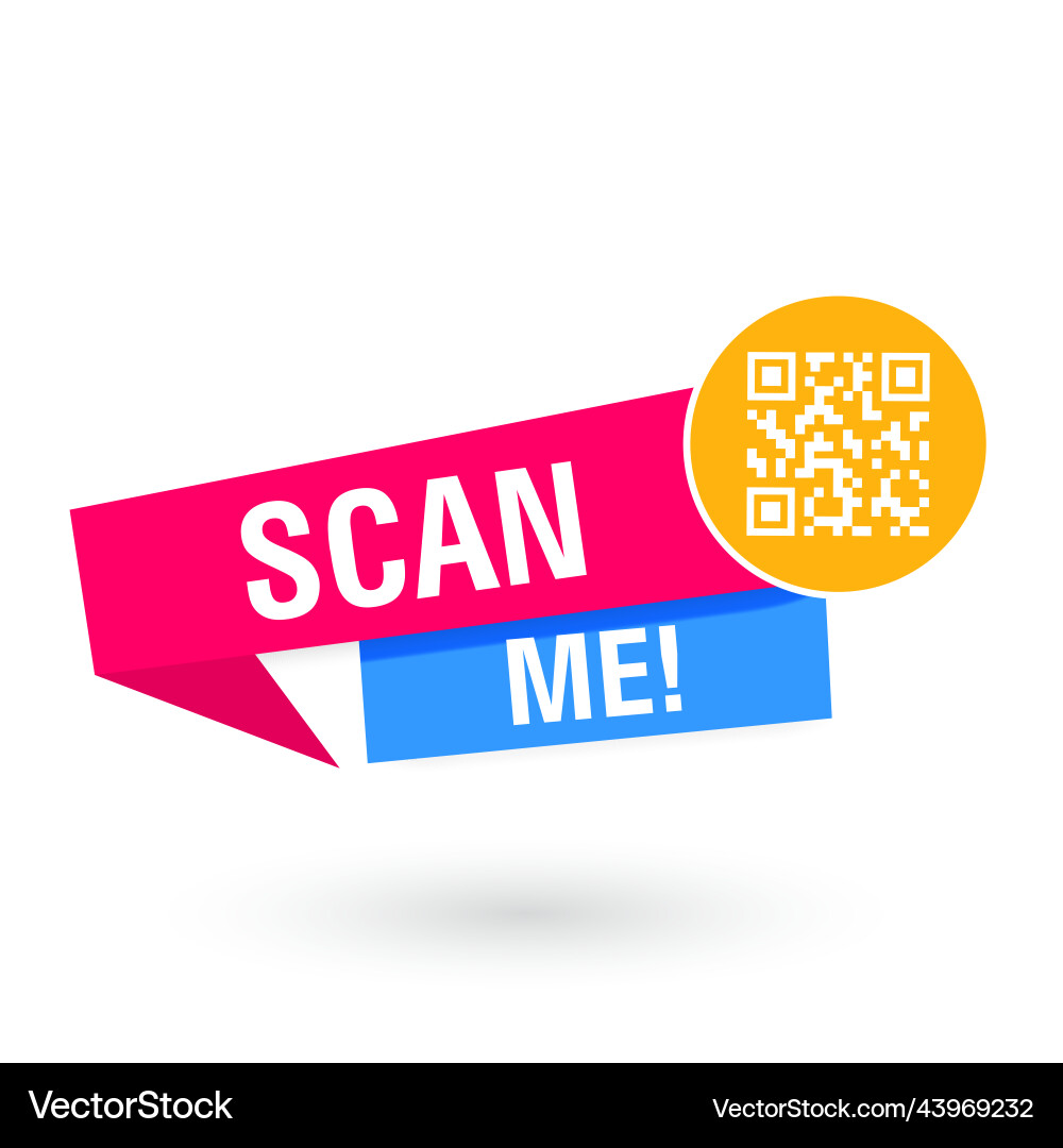 Scan me icon with qr code template Scan me icon with qr code template vector image