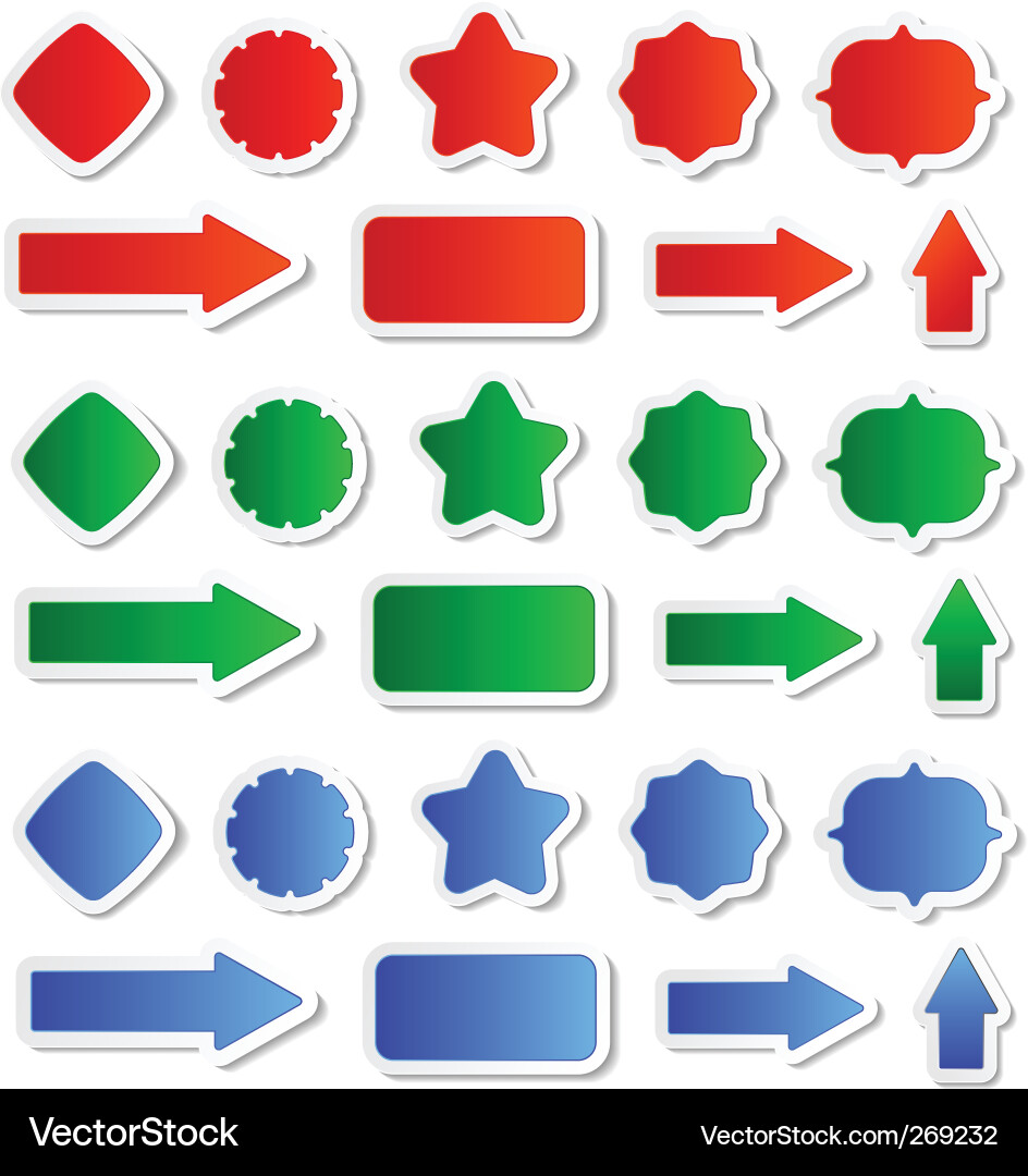 Set of labels Vector Image