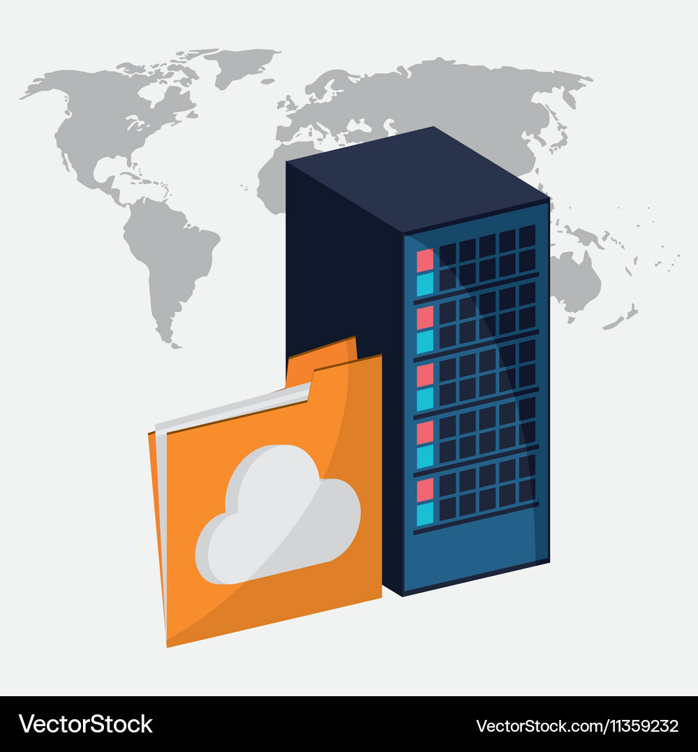 Web hosting and big data design Vector Image