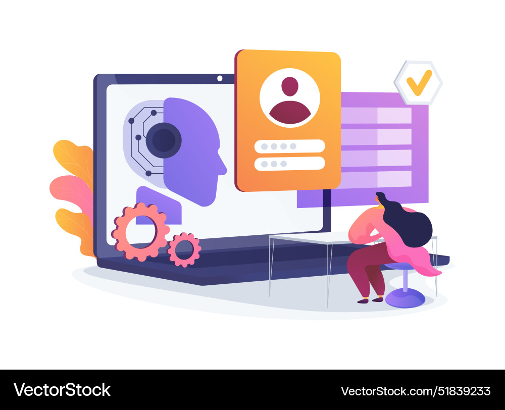 Ai-powered onboarding process abstract concept Ai-powered onboarding process abstract concept vector image
