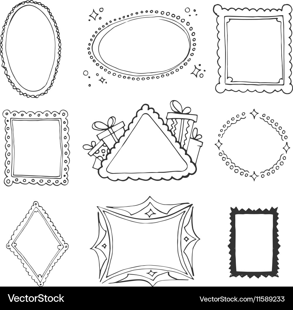 Christmas Loop Frame Collection vector image