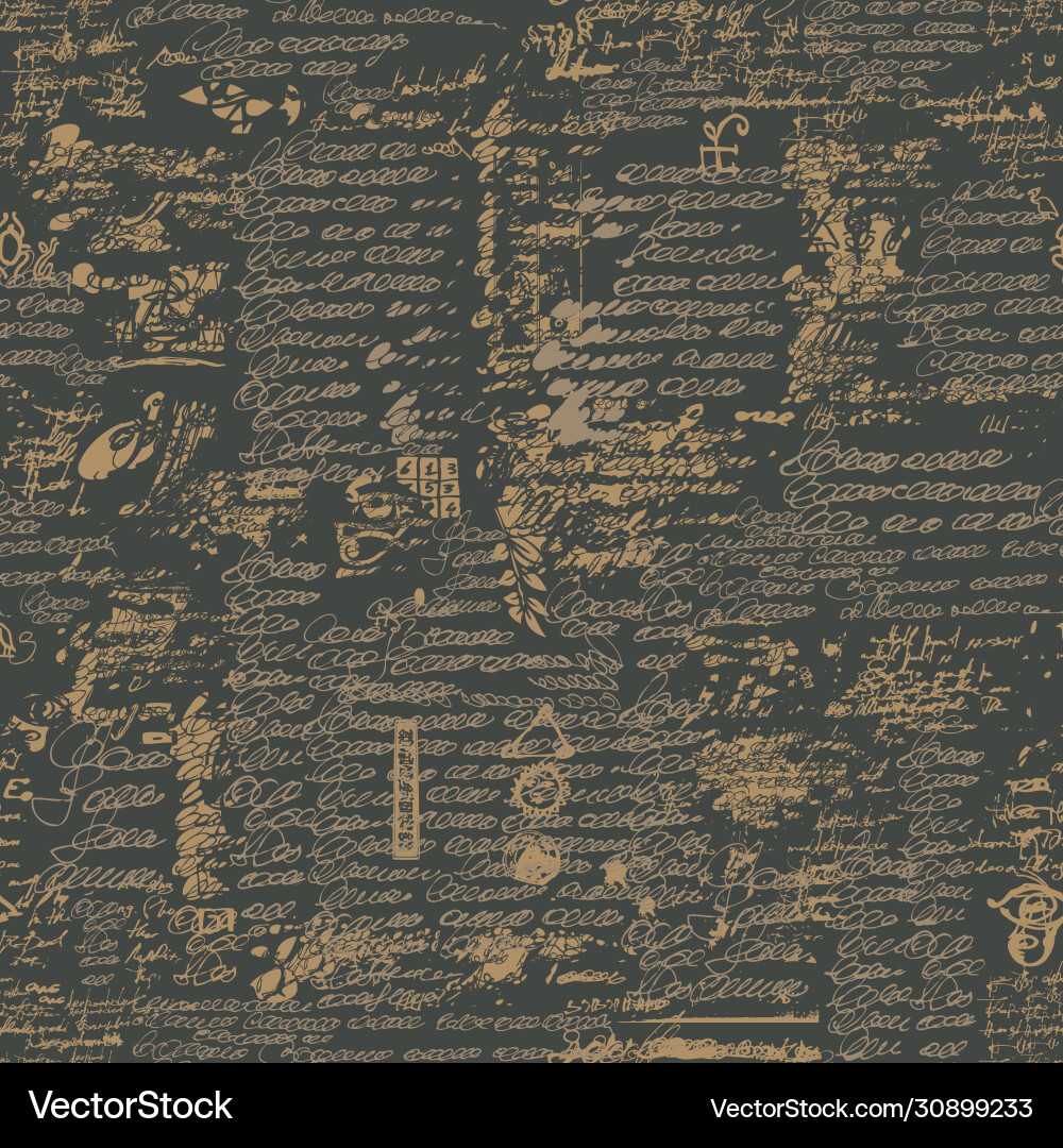 Dark Handwritten Notes Pattern Vector Image