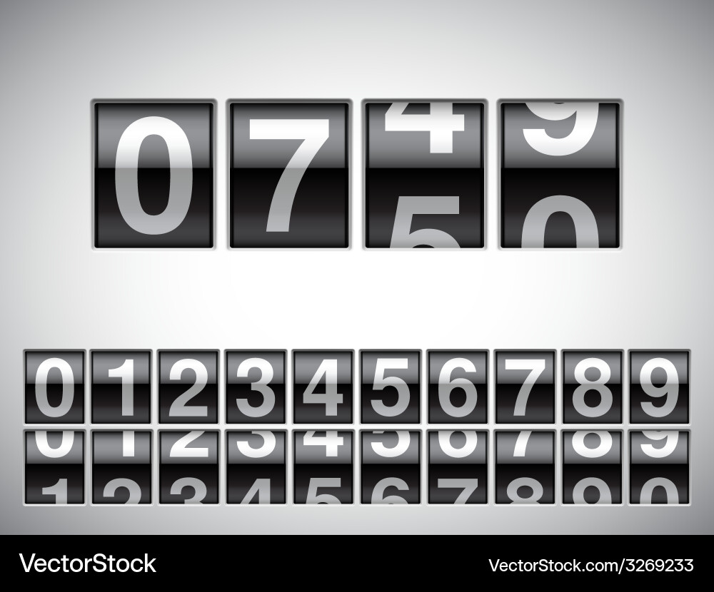 Digital Counter Display vector image