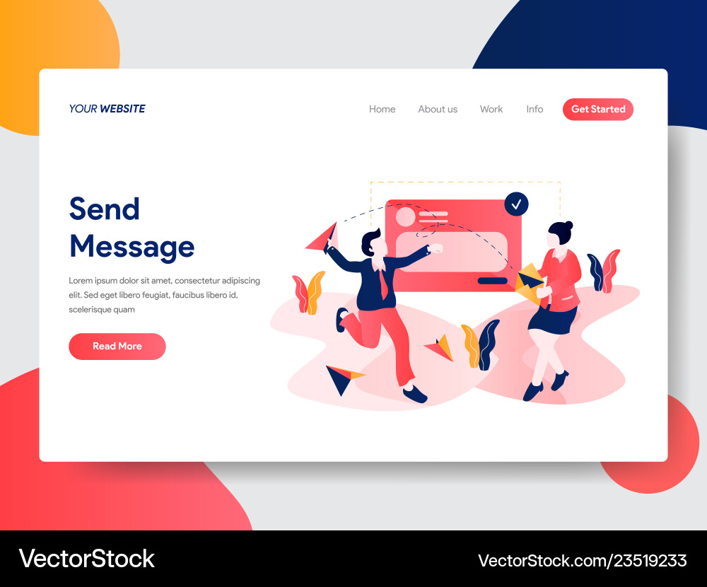 Sending Message Concept vector image