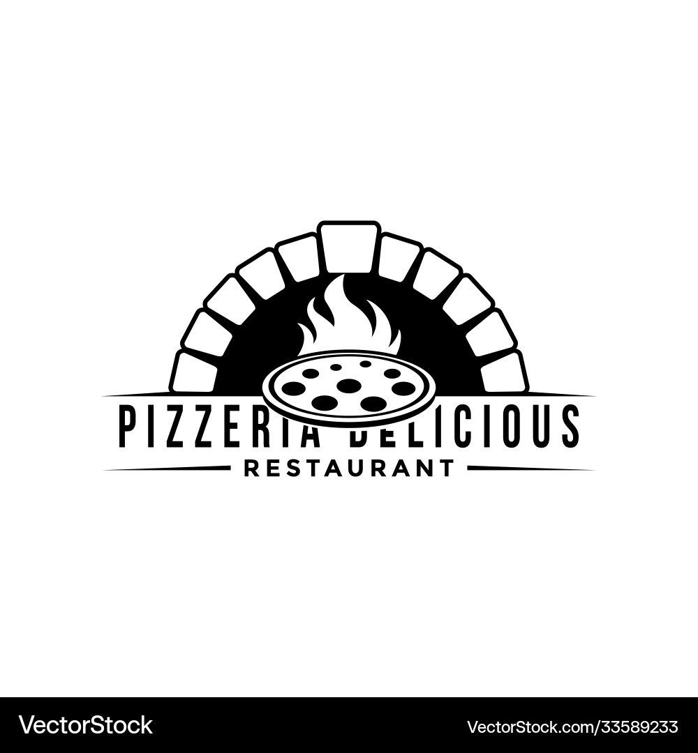Brick oven pizza Vector Images \u0026 Graphics for Commercial Use | VectorStock, image size:1000x1080