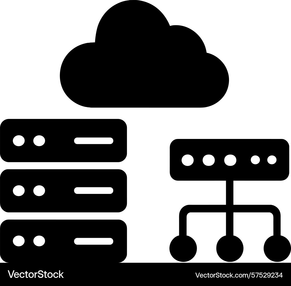 Cloud computing showcasing Cloud computing showcasing Vector Image