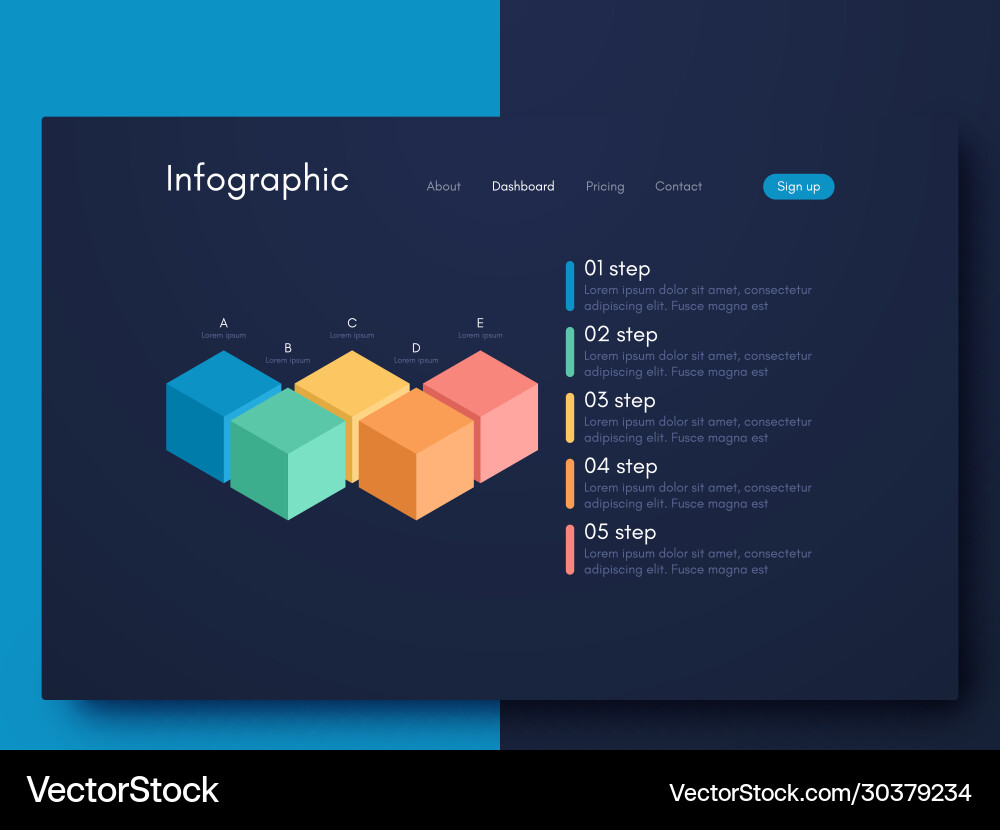 Graphic infographics template for creating mobile Graphic infographics template for creating mobile vector image