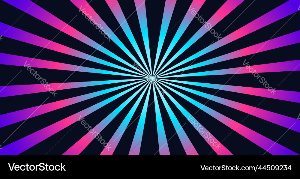 Neon Ray Burst Abstract Vector Image