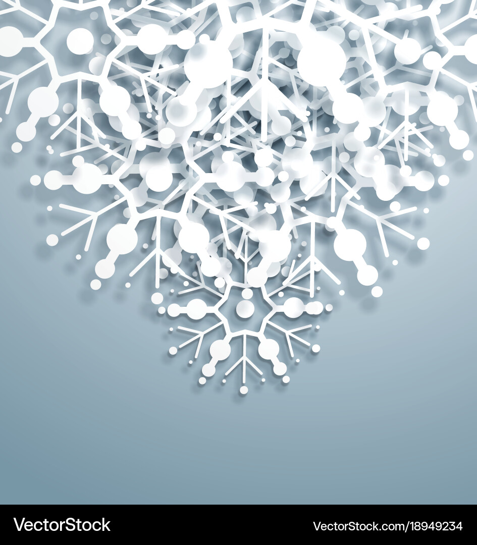 Overlapping Snowflake Pattern vector image