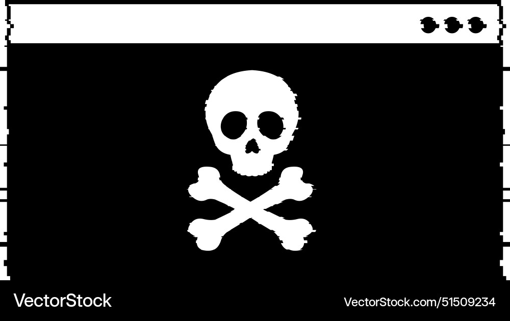 Terminal cmd skull computer virus Terminal cmd skull computer virus Vector Image