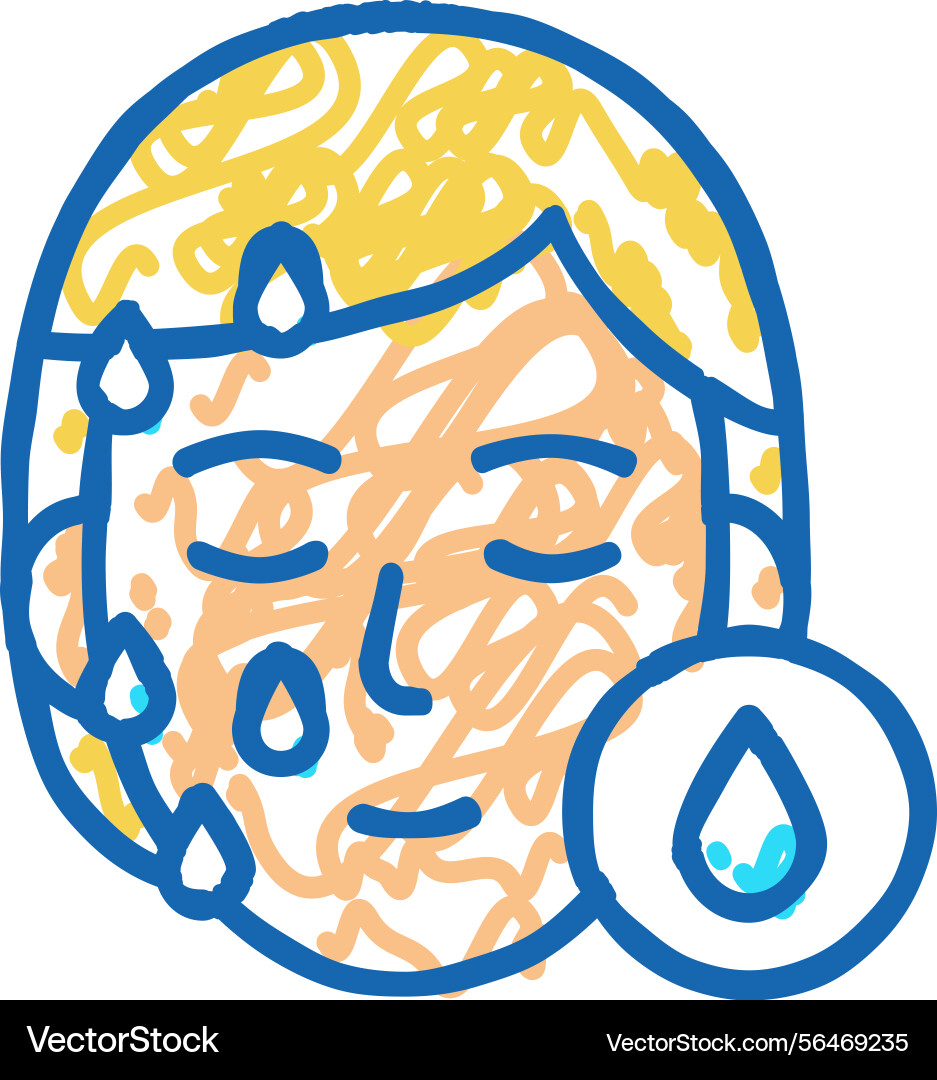 Moisturizing procedure color icon Vector Image