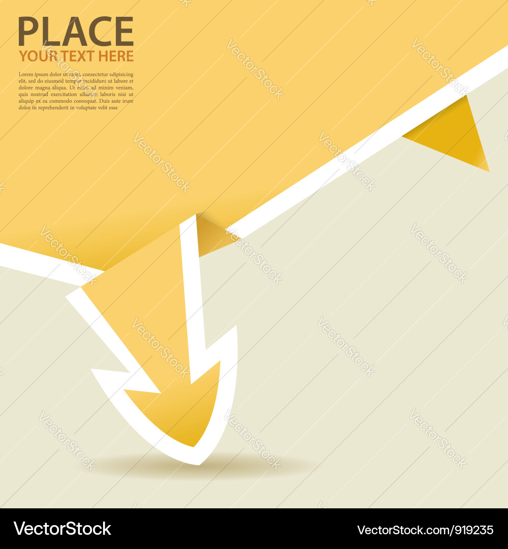 Paper Origami Arrow Element Vector Image