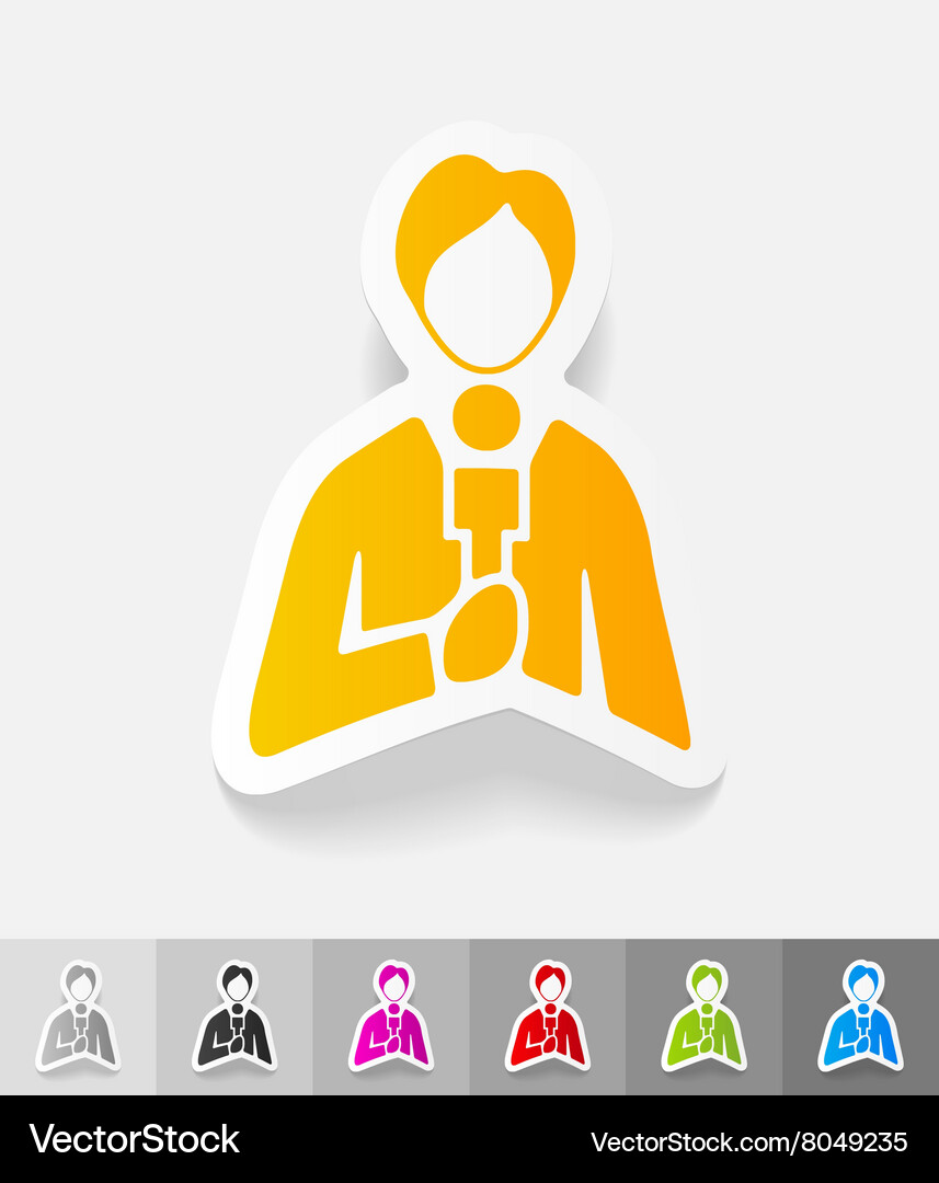 Realistic design element reporter Vector Image