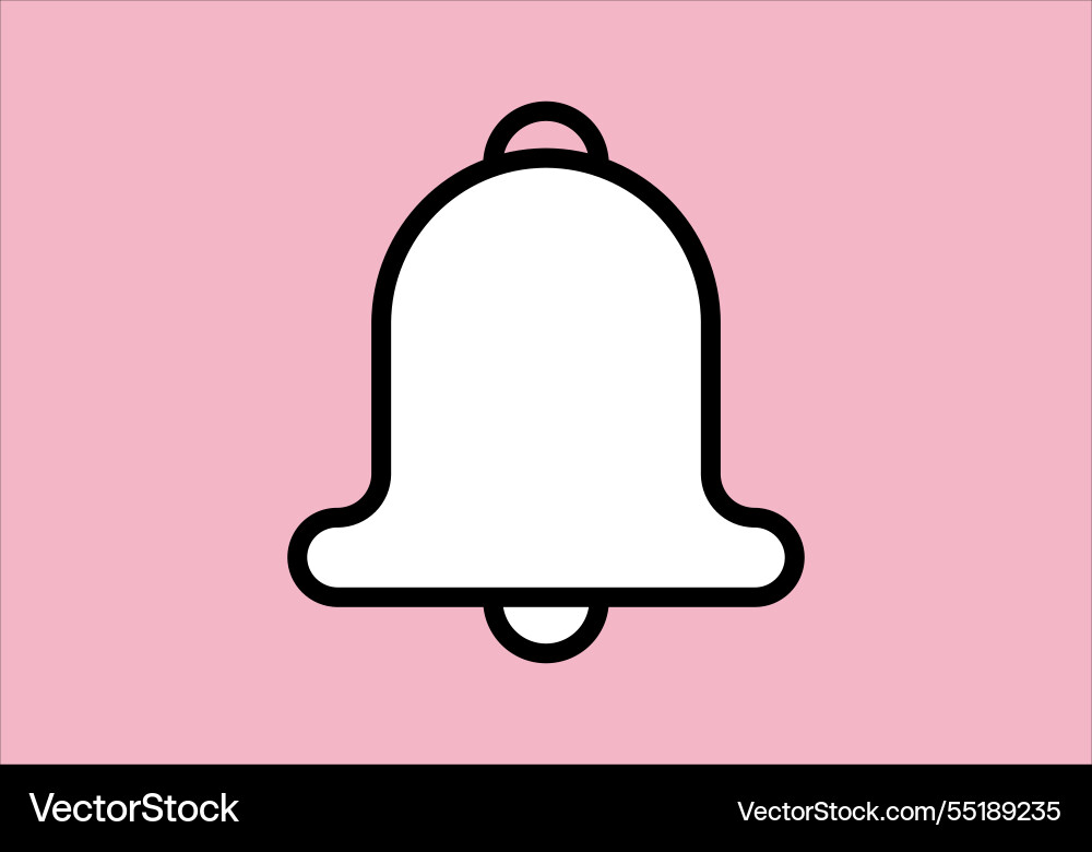 Simple bell symbol for user notifications Vector Image