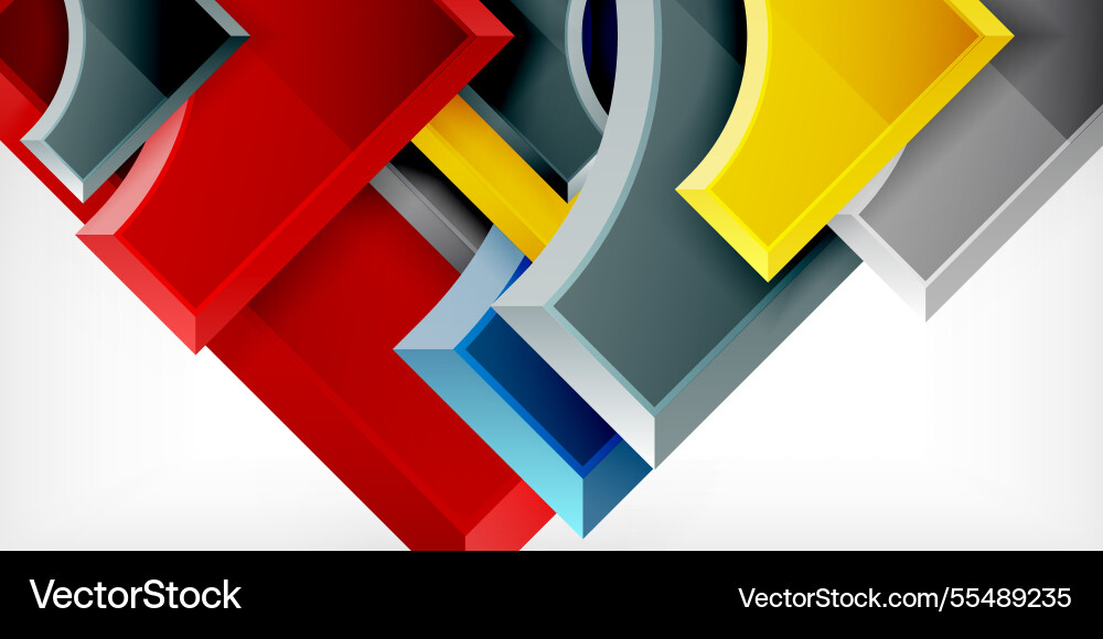 Square arrow shapes with round elements Square arrow shapes with round elements vector image