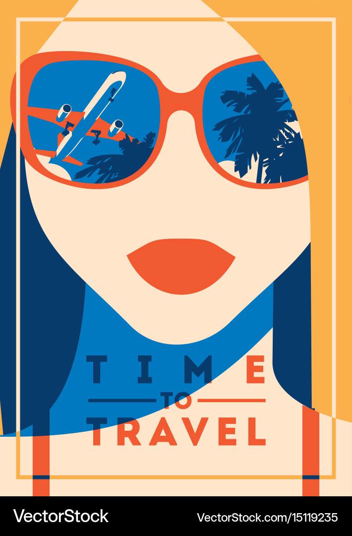 Summer Travel Poster Vector Image