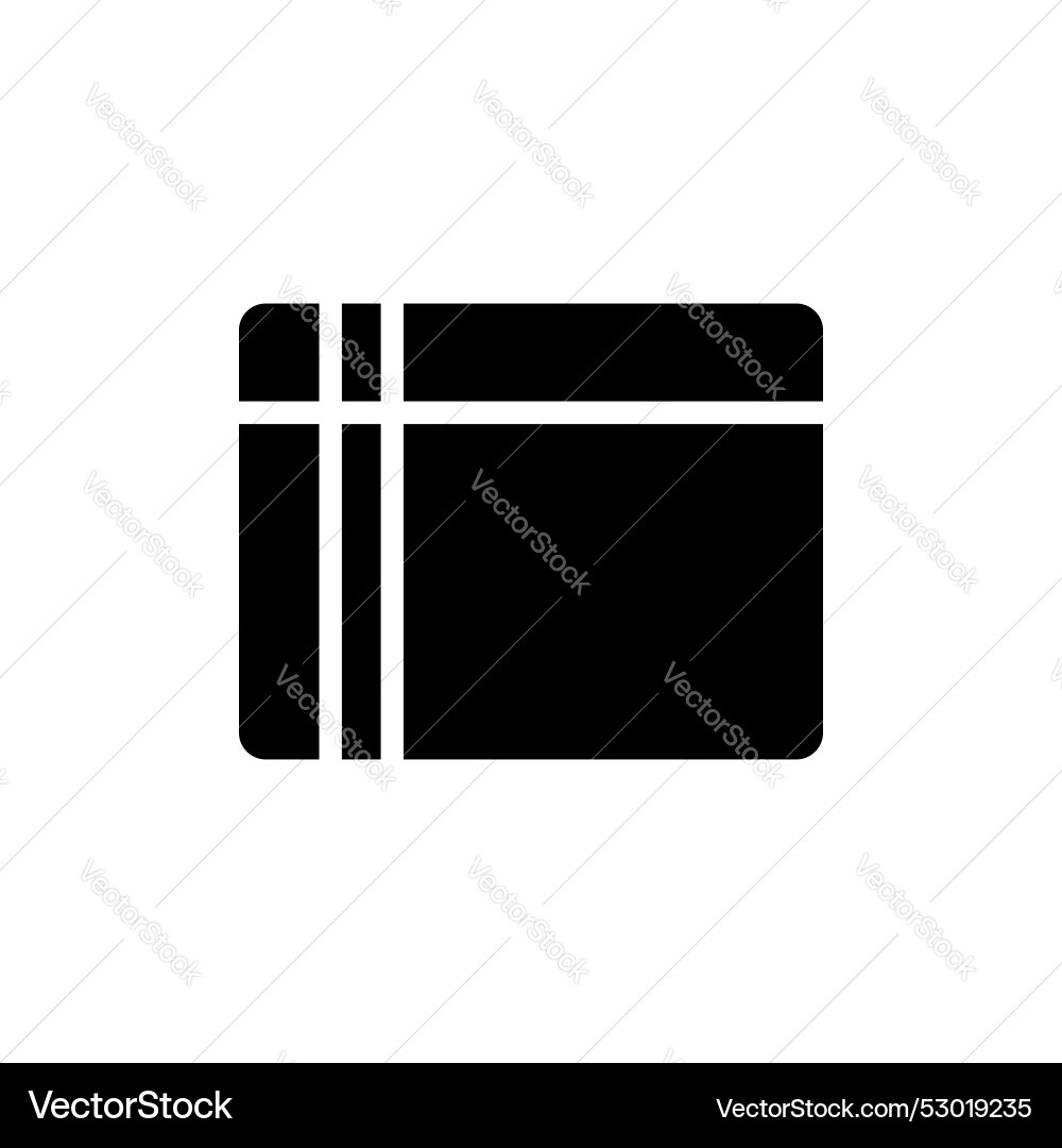 Table layout icon set web excel data symbol Table layout icon set web excel data symbol vector image