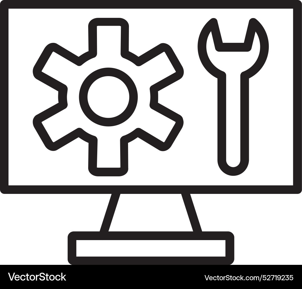 Technical support line icon design Vector Image