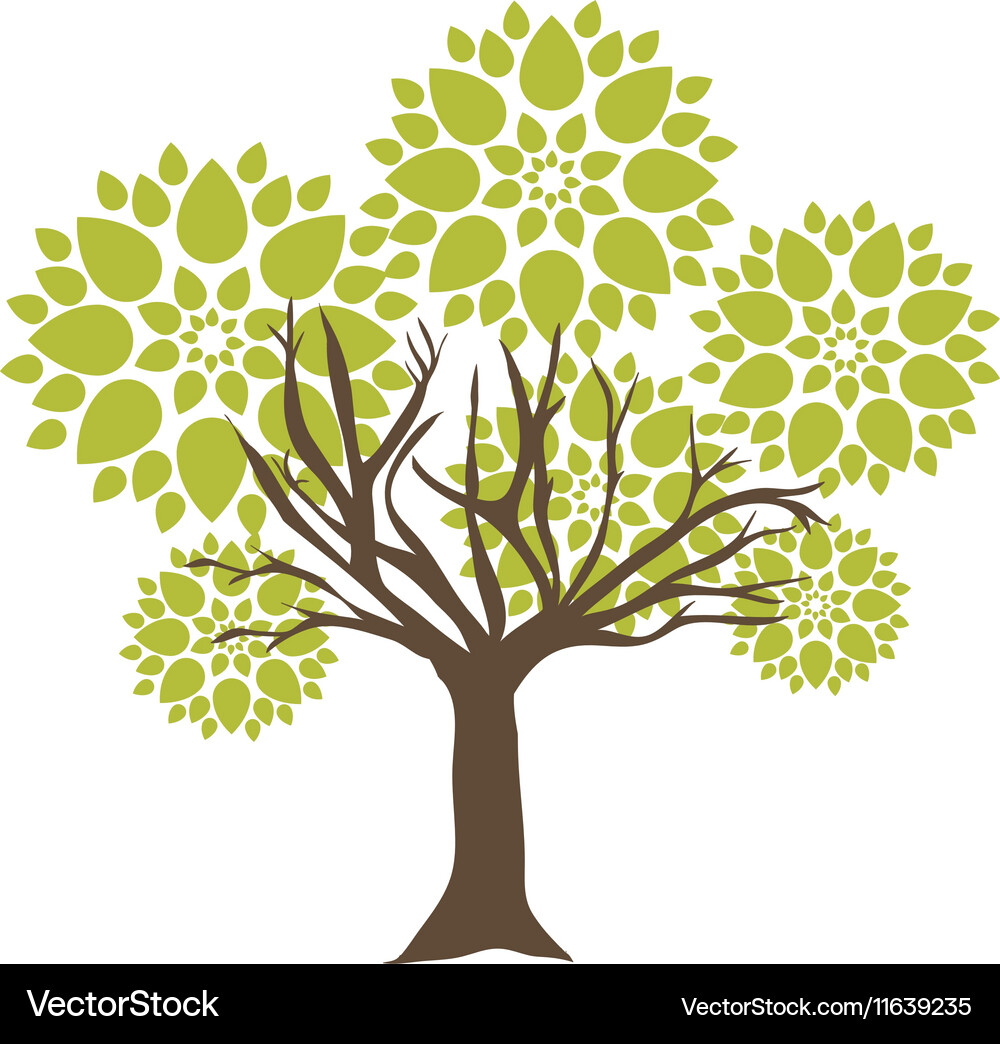 Tree abstract icon image Vector Image