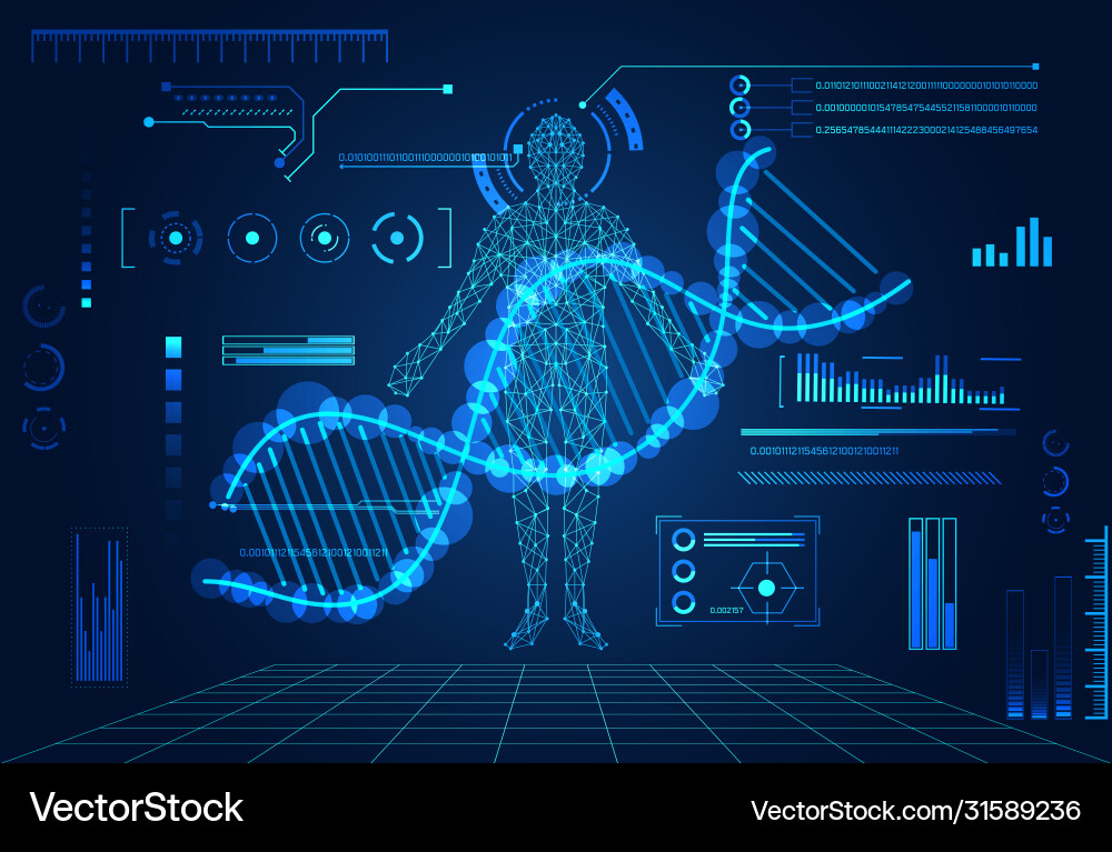 Abstract technology ui futuristic concept human vector image