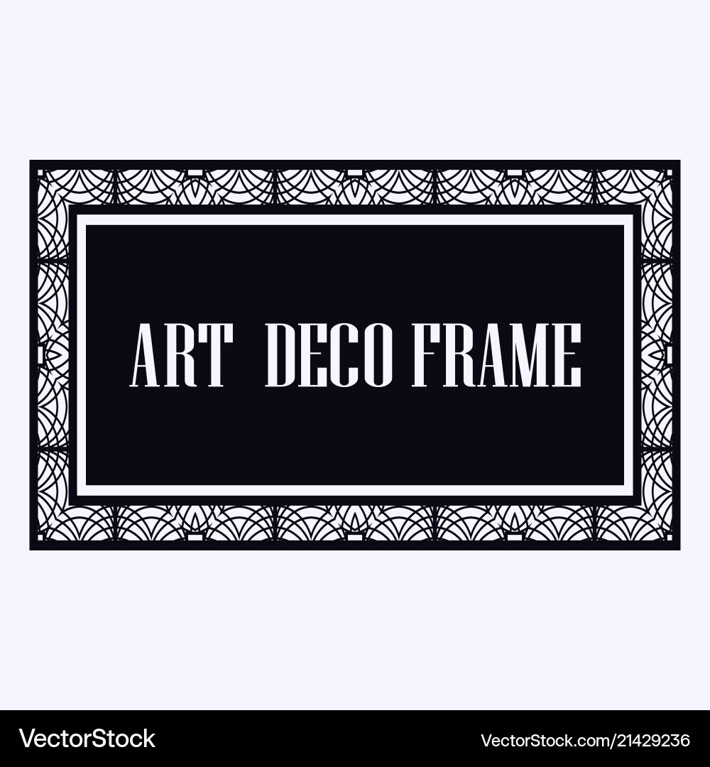 Art deco frame Royalty Free Vector Image - VectorStock
