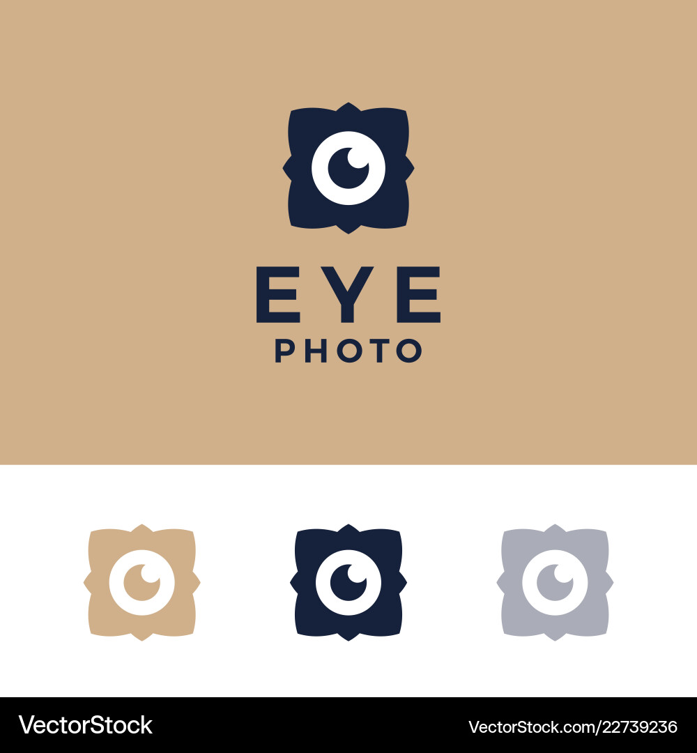 Moderne professionelle Logo Fotos Augen auf Gold Moderne professionelle Logo Fotos Augen auf Gold vektorbild