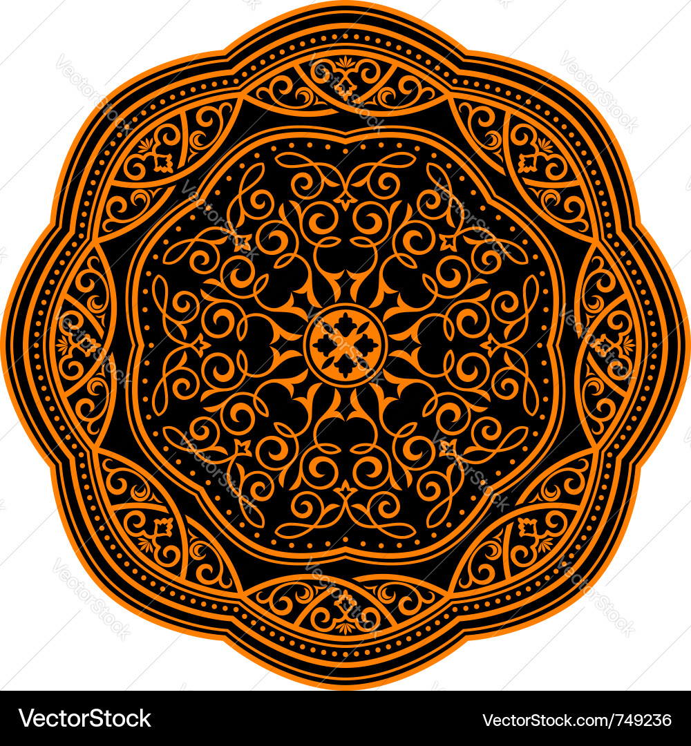Ornate Circular Pattern Vector Image