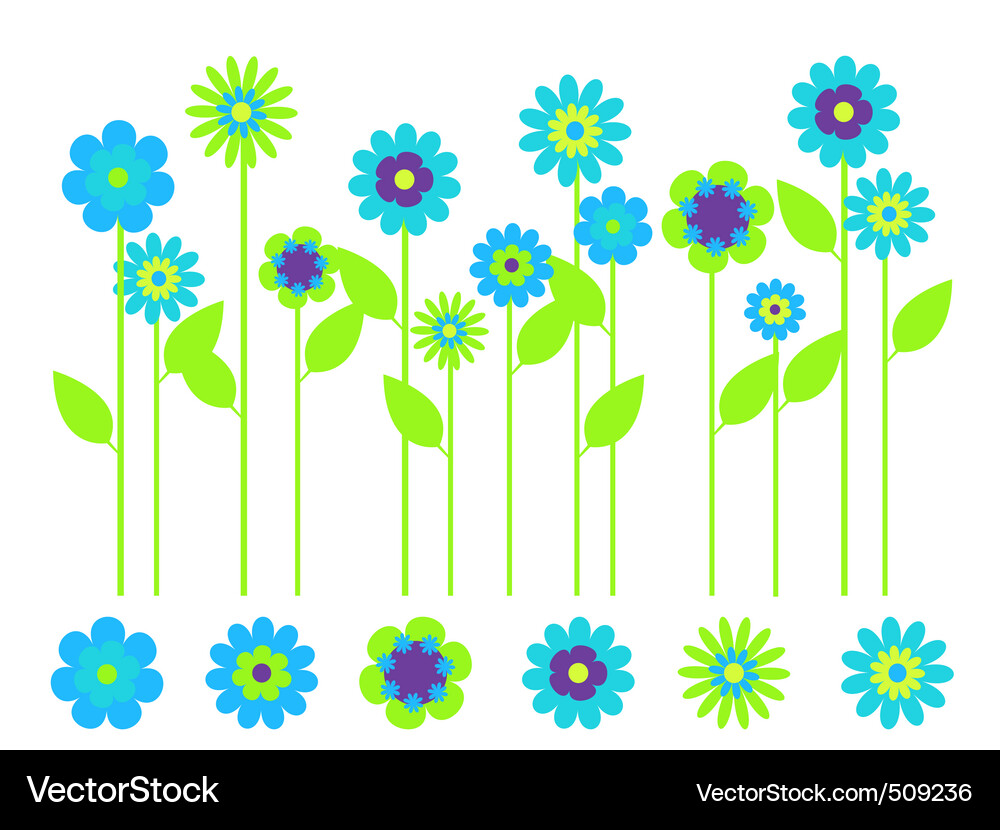 Retro Flower Pattern Vector Image