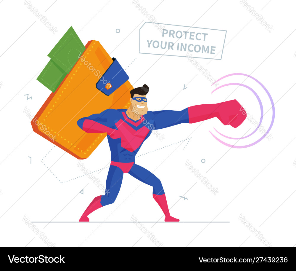Secure payment system metaphor flat Secure payment system metaphor flat vector image