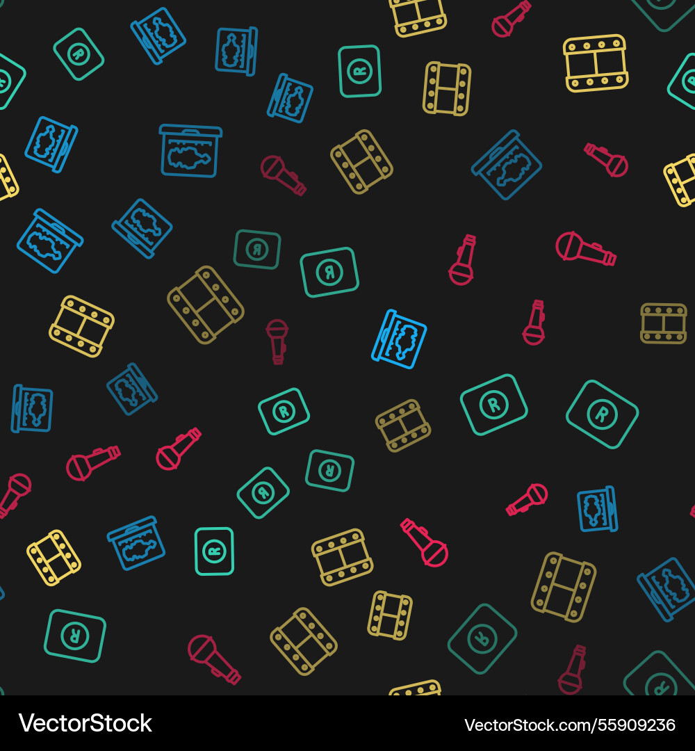 Set line sound or audio recorder record button Set line sound or audio recorder record button vector image