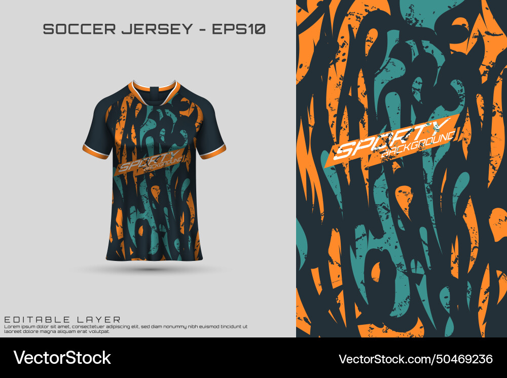 Sports jersey and t-shirt template vector image