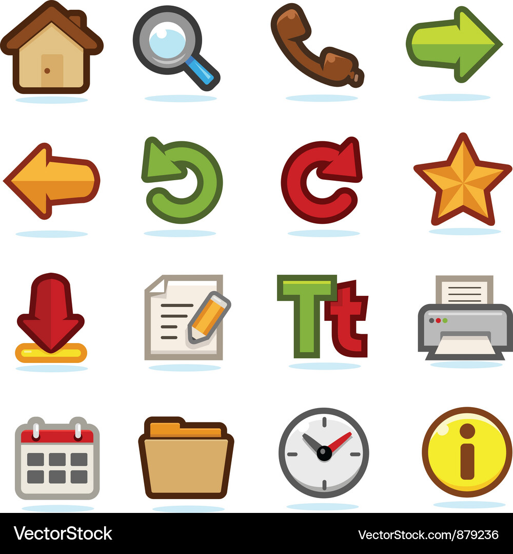 Web Browsing Icons Vector Image