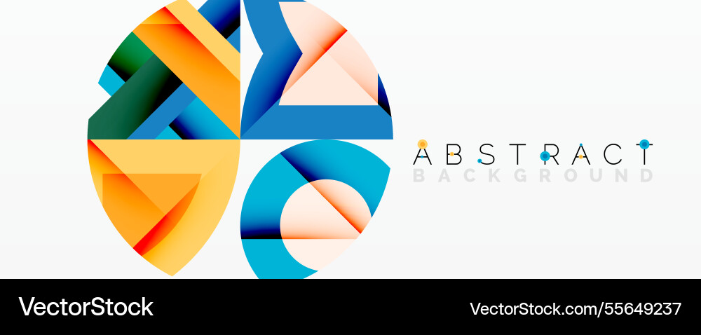 Abstract geometric composition with interlocking Abstract geometric composition with interlocking vector image