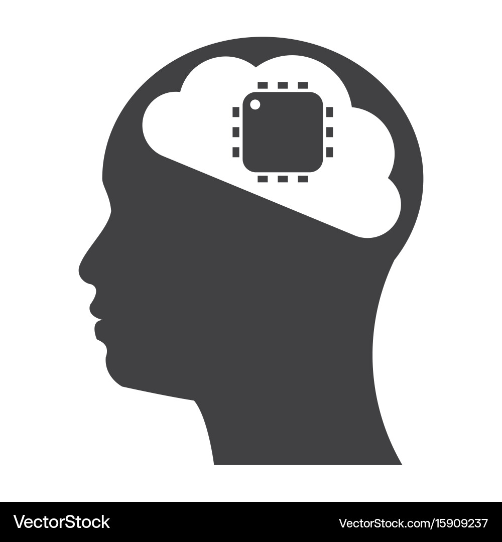 Artificial Intelligence Robot Icon vector image