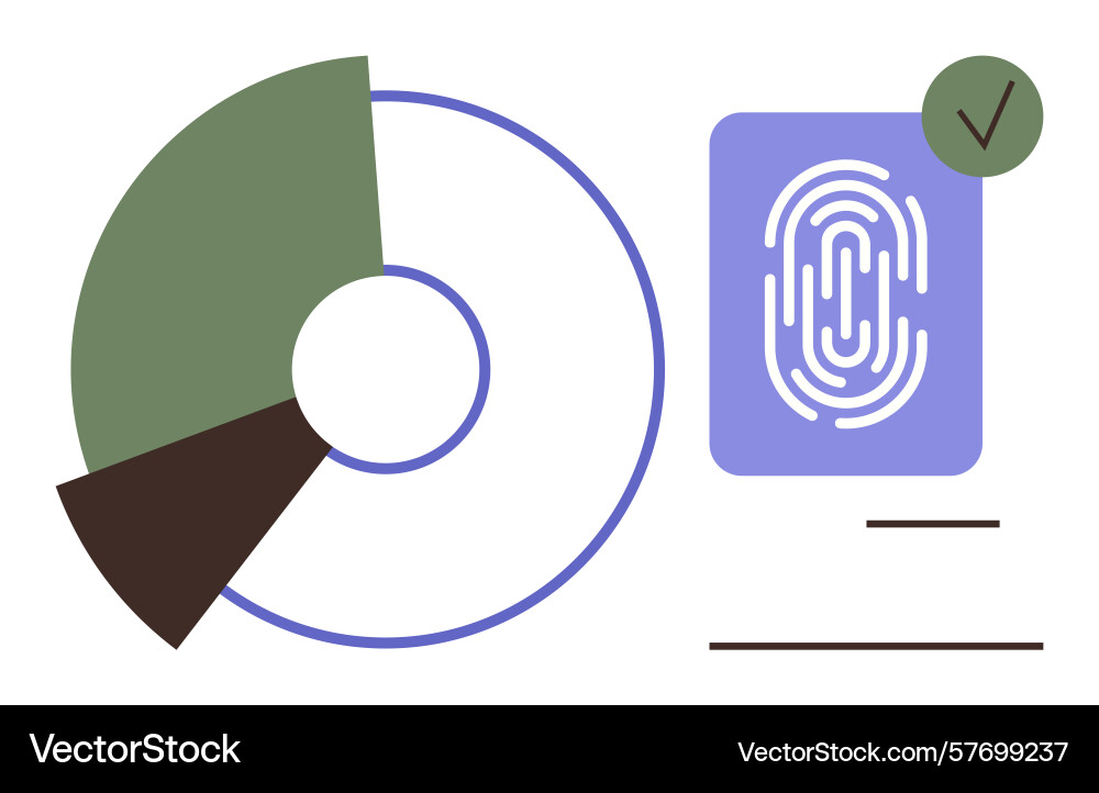 Biometric authentication and data analysis vector image