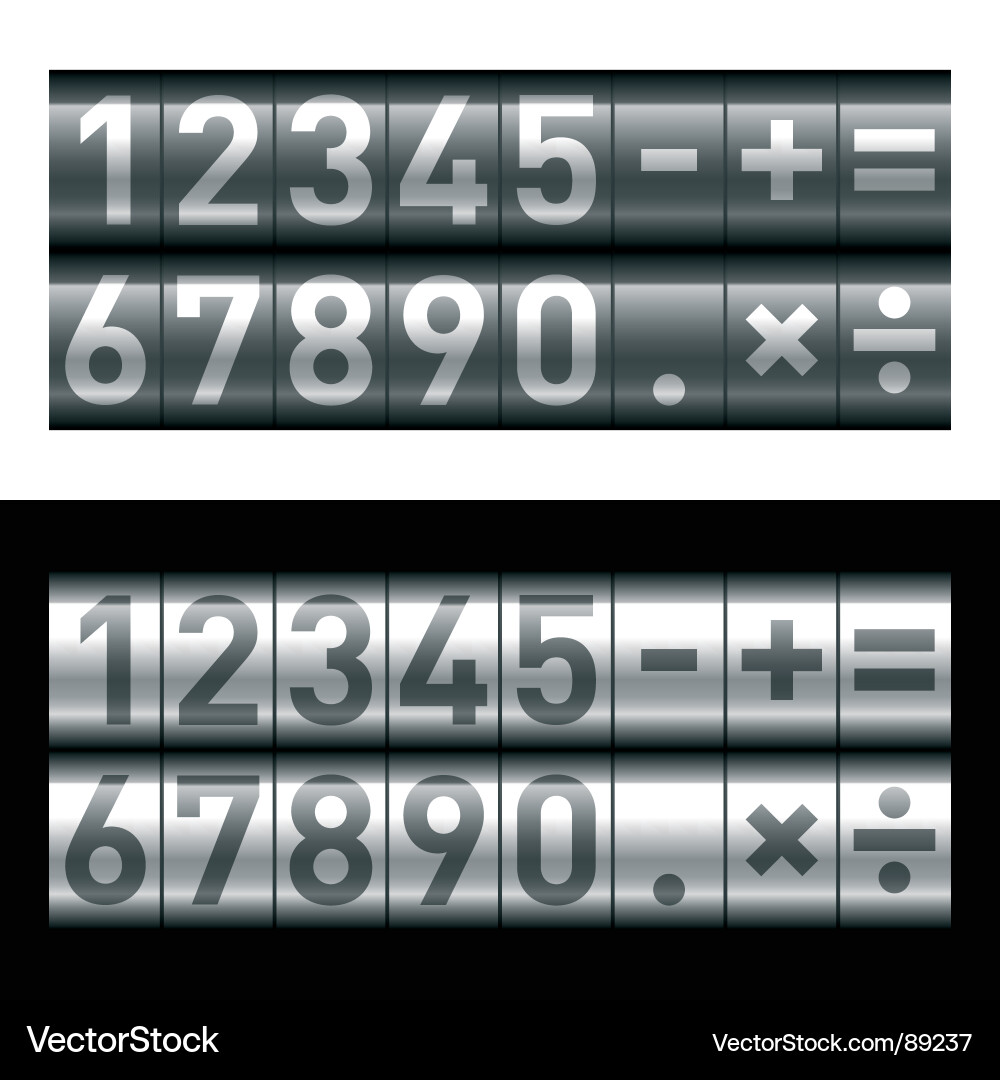 Digital Counter Display Vector Image
