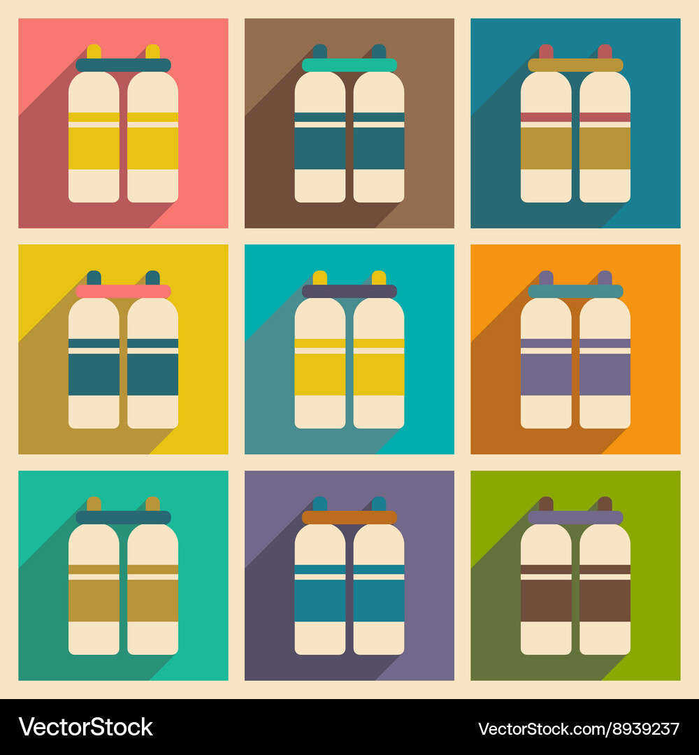 Flat with shadow concept and mobile application Vector Image