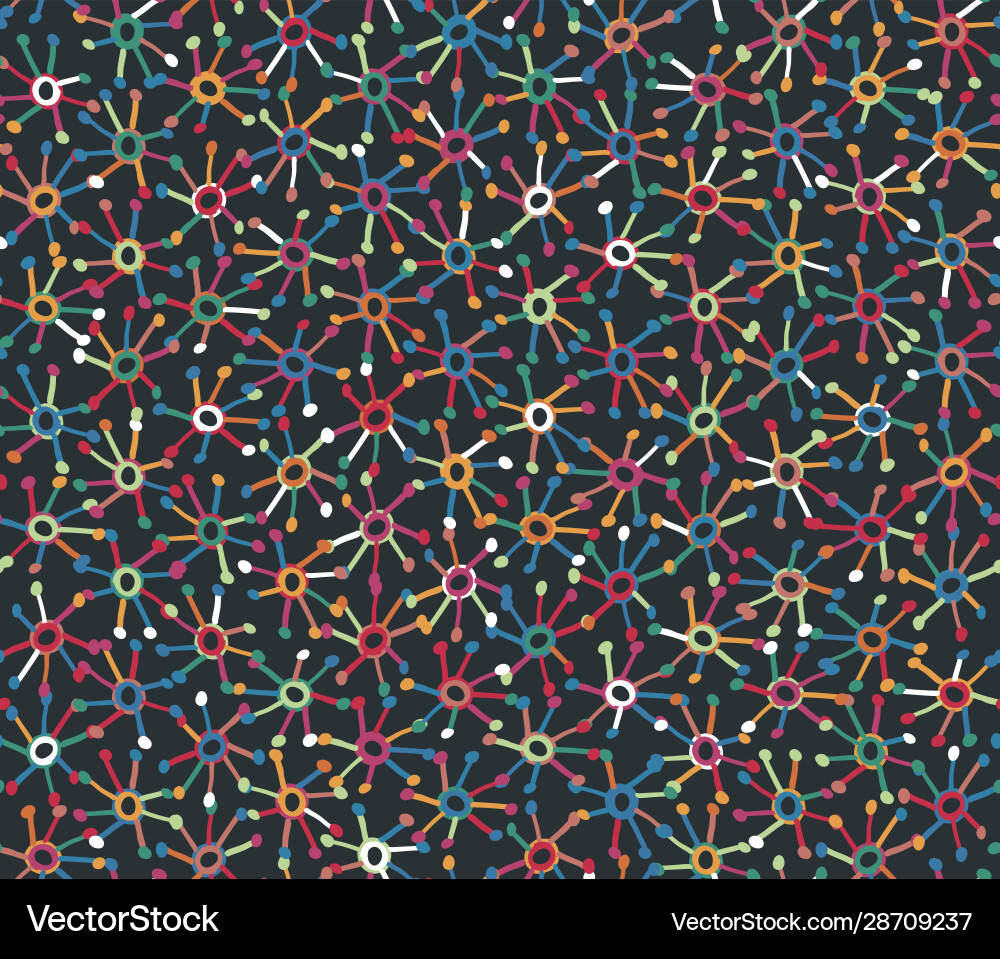 Funky rainbow starburst explode burst motif swatch vector image