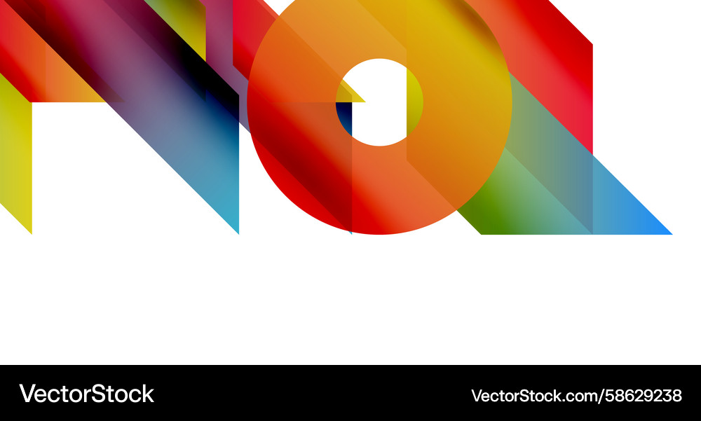 Abstract colorful design overlapping shapes Vector Image