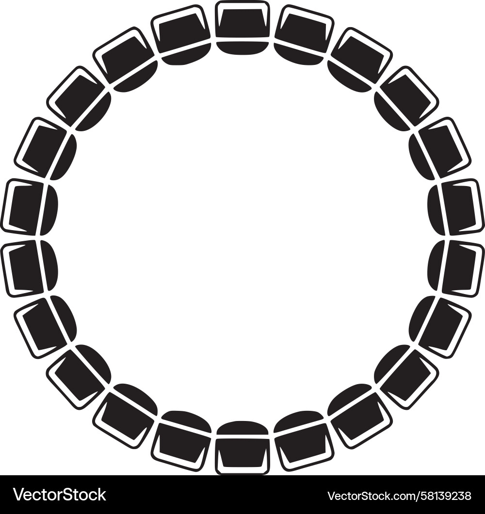 Circular Computer Display Vector Image