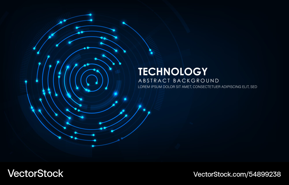 Digital line circle sci fi technology network Digital line circle sci fi technology network vector image