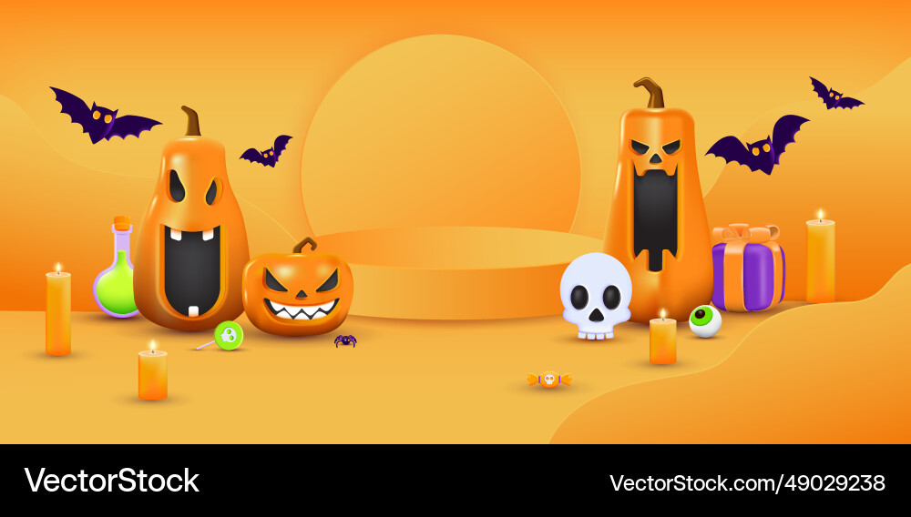 Halloween banner design 2 Royalty Free Vector Image