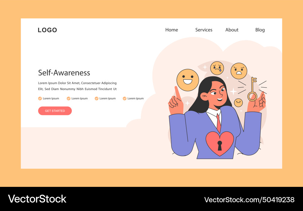 Life navigation web or landing personal progress Life navigation web or landing personal progress vector image