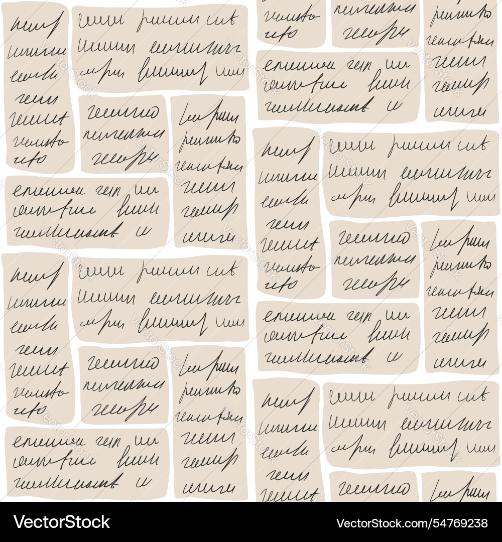 Scribble handwritten text seamless pattern Scribble handwritten text seamless pattern vector image
