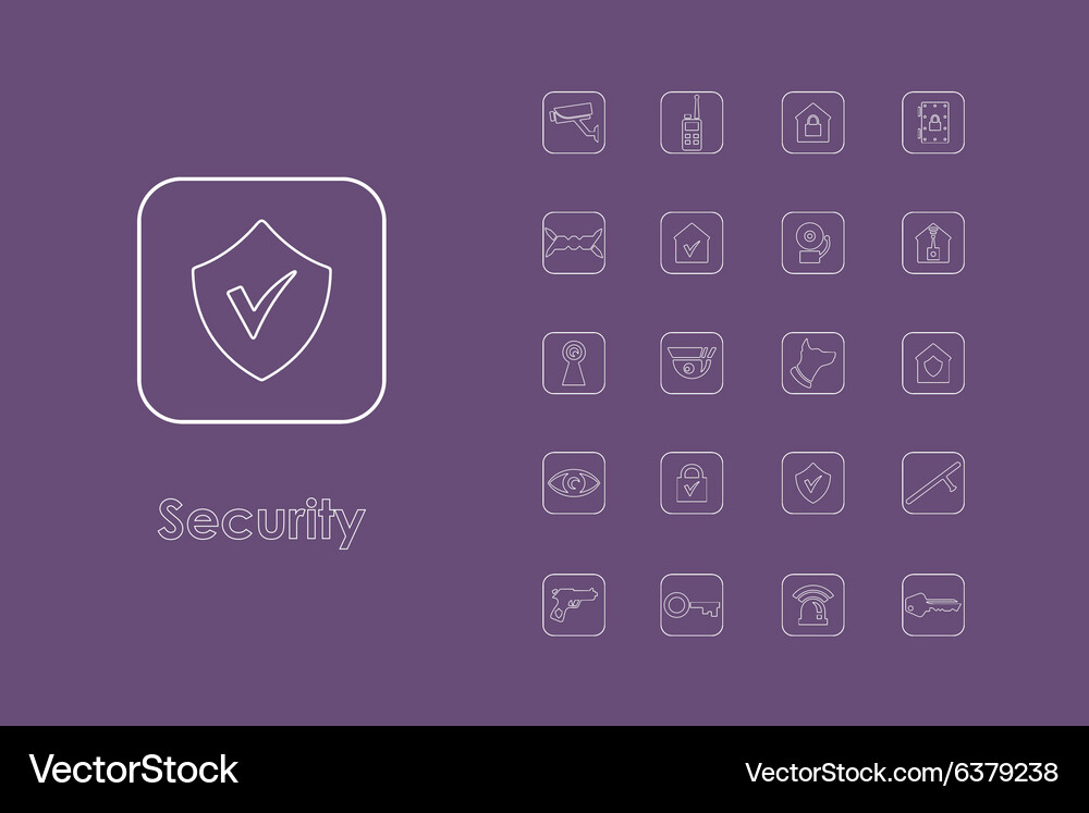 Set of security simple icons Vector Image