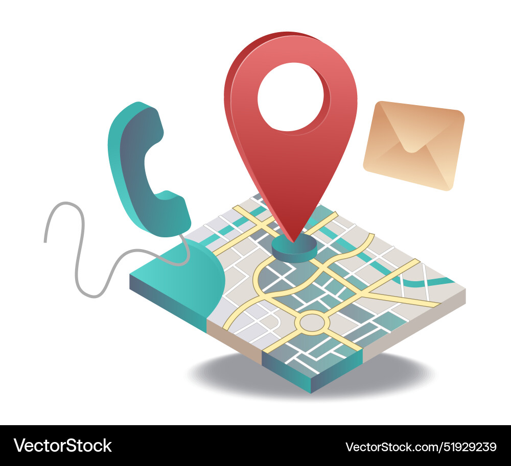 Communication features in location based mapping Vector Image