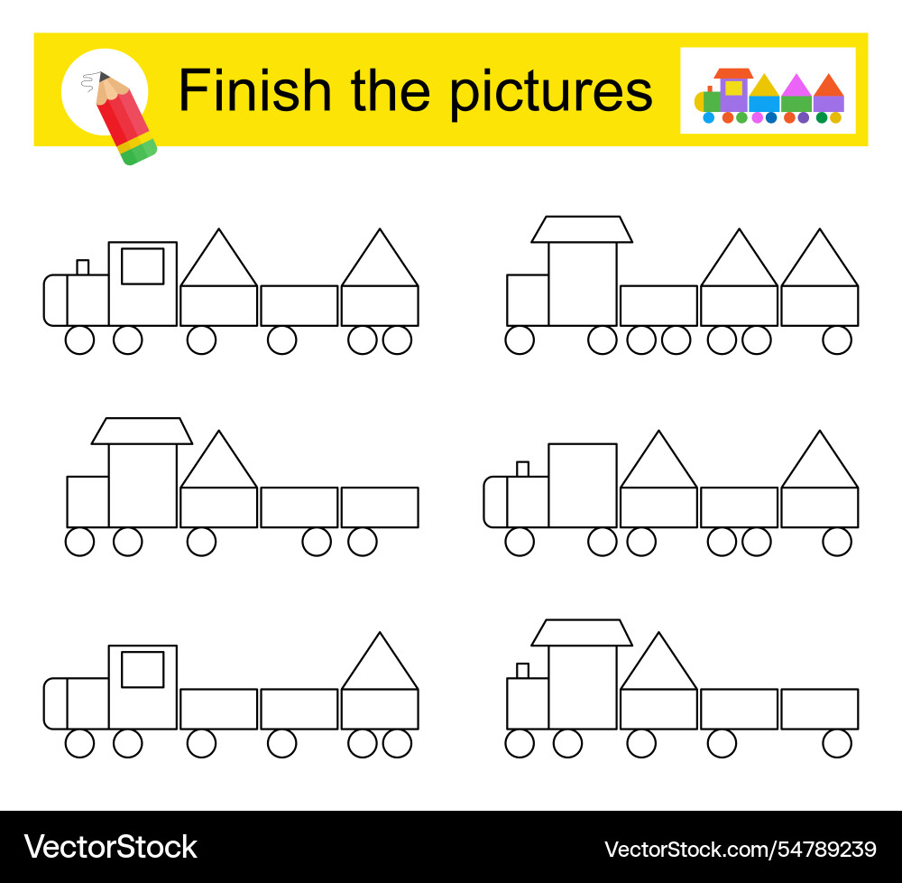 Complete the Pattern vector image